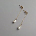 drop gold pearl earrings - KIA Jewelry Earrings Toronto