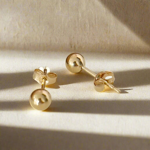 10K Gold Ball Studs