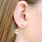 Classic 14K Gold Filled Ball Studs for Men And Women