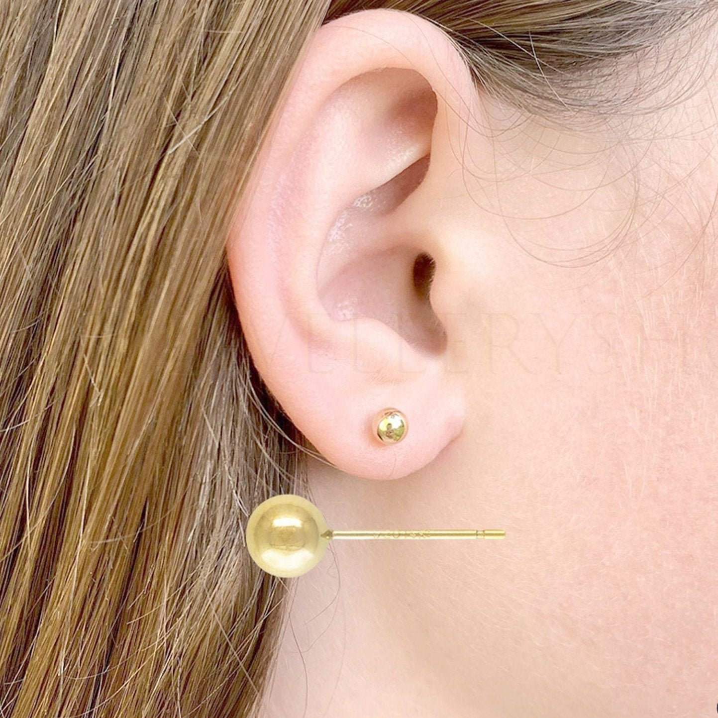 Classic 14K Gold Filled Ball Studs for Men And Women