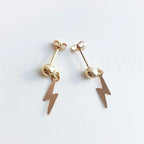 gold ball studs with charms