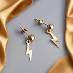 gold ball studs with charms