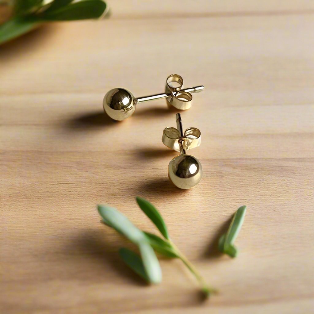 Classic 14K Gold Filled Ball Studs for Men And Women