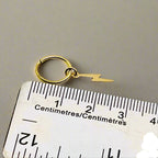 14 K Gold filled Mini Lightning Bolt and hoop earrings| Tiny Dangle Hoops - sjewellery|sara jewellery shop toronto