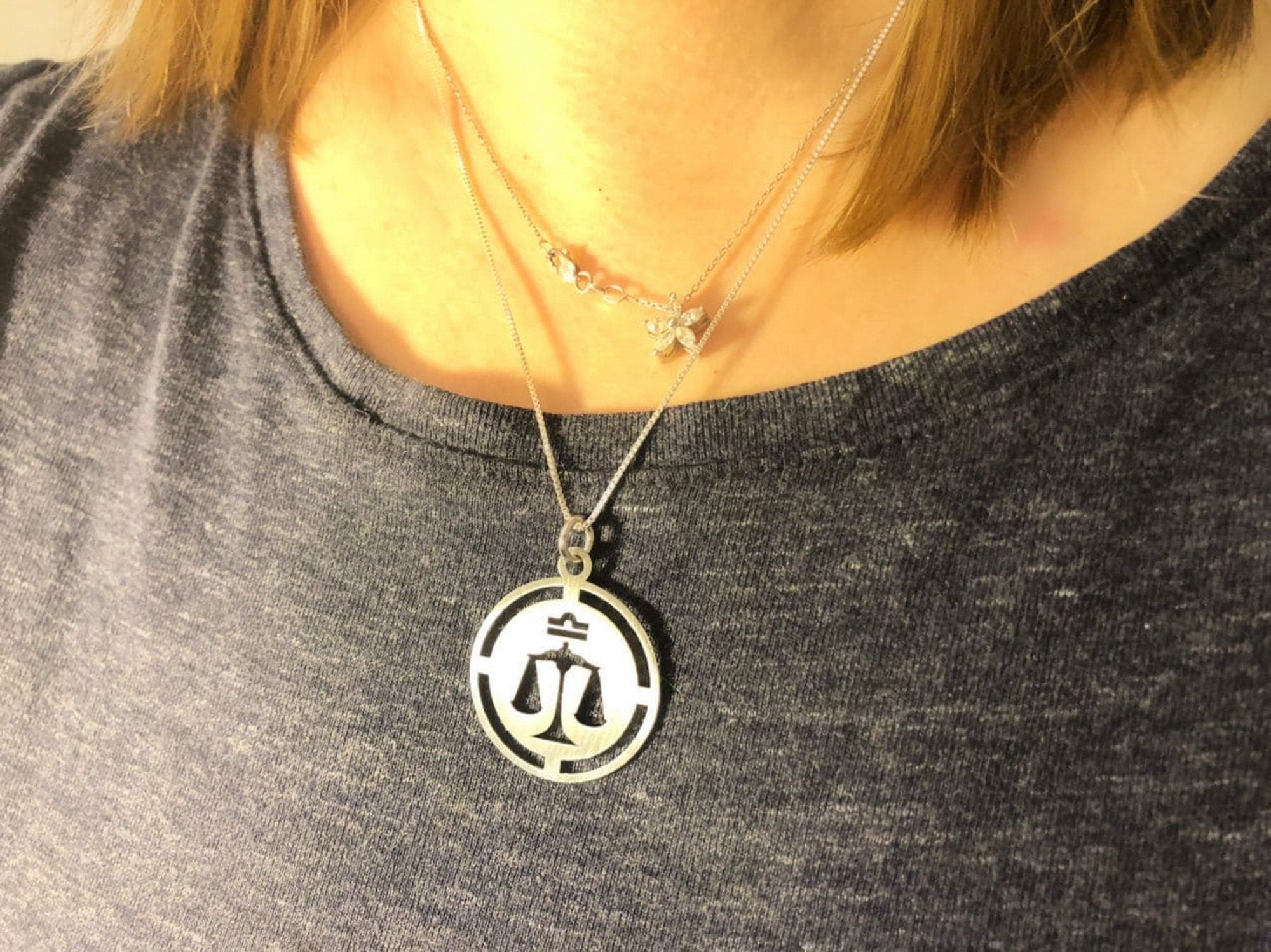 Unique Sterling Silver Zodiac Necklace