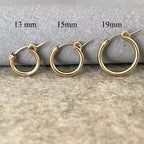 Huggie hoops in 14k gold filled Image 2