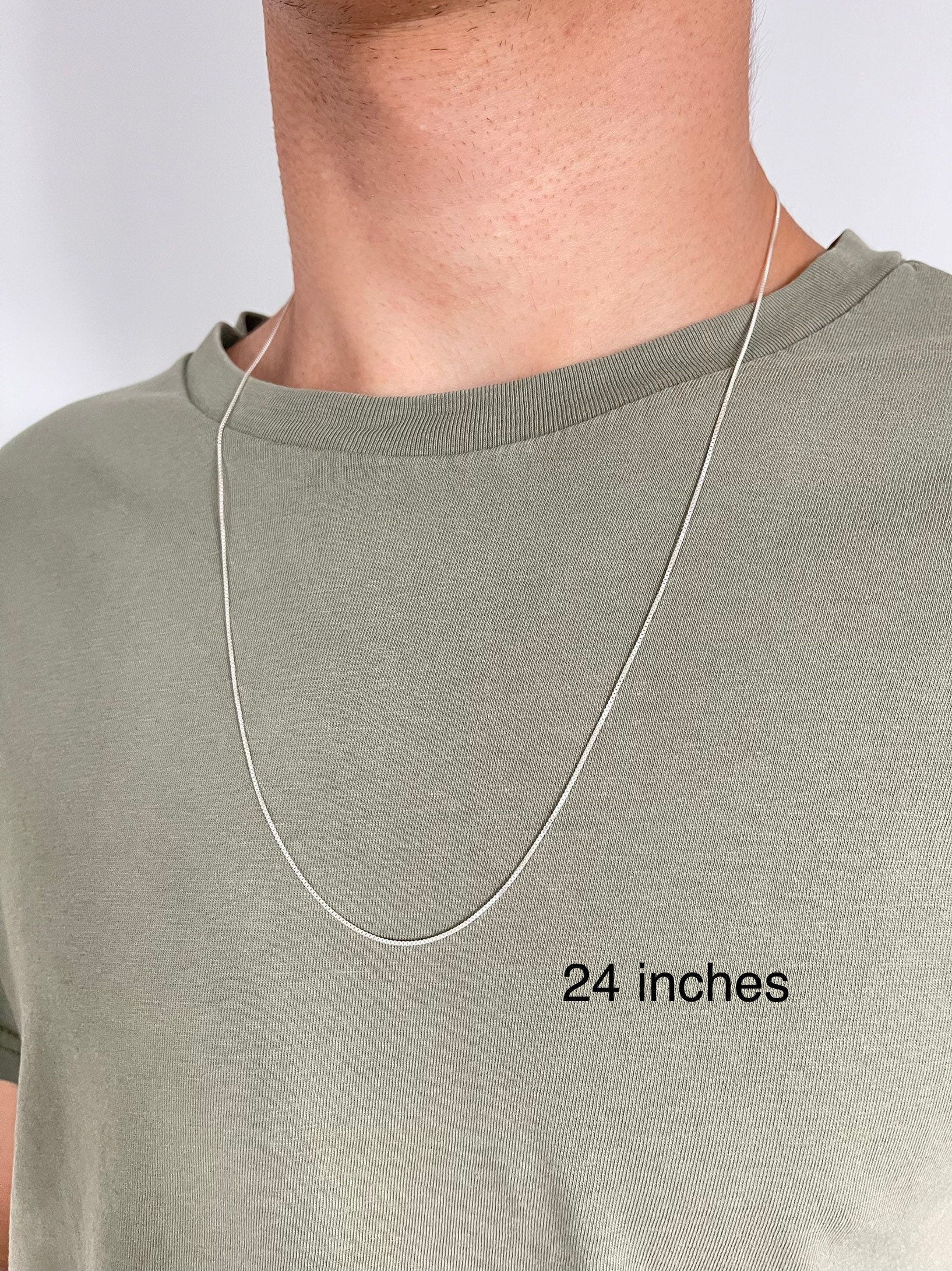 925 Sterling Silver Box Chain Necklace Made in Italy, Silver Chain, Real Silver Chain image2
