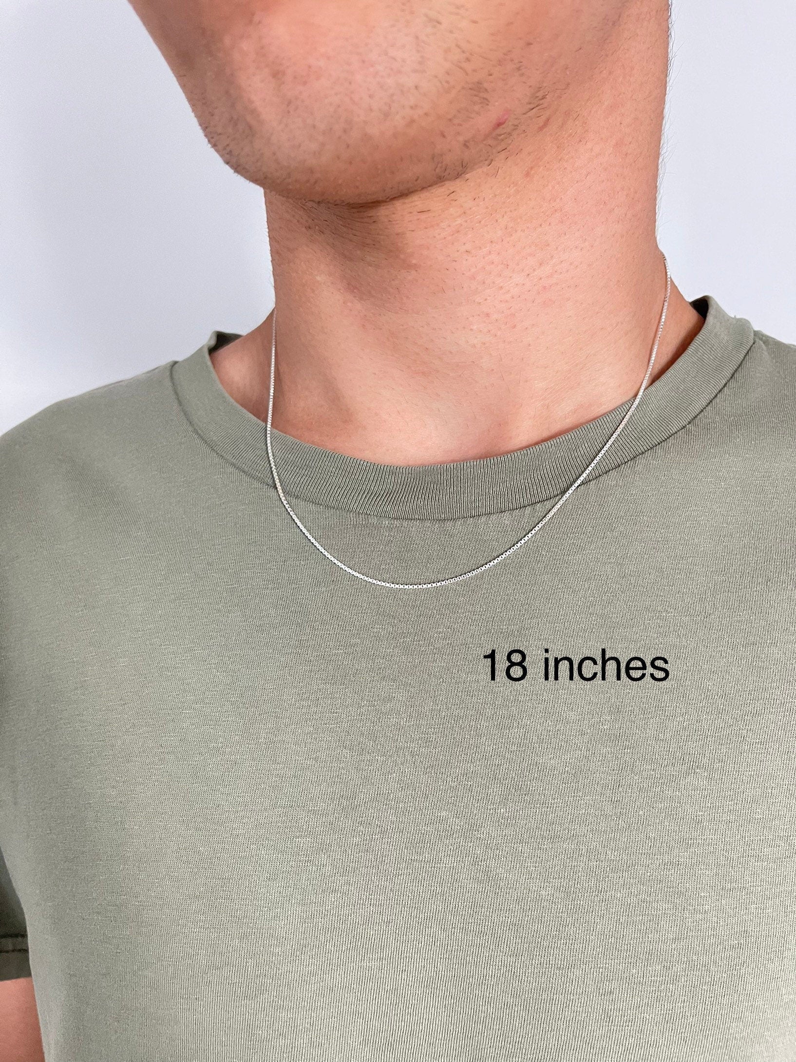 925 Sterling Silver Box Chain Necklace Made in Italy, Silver Chain, Real Silver Chain image4