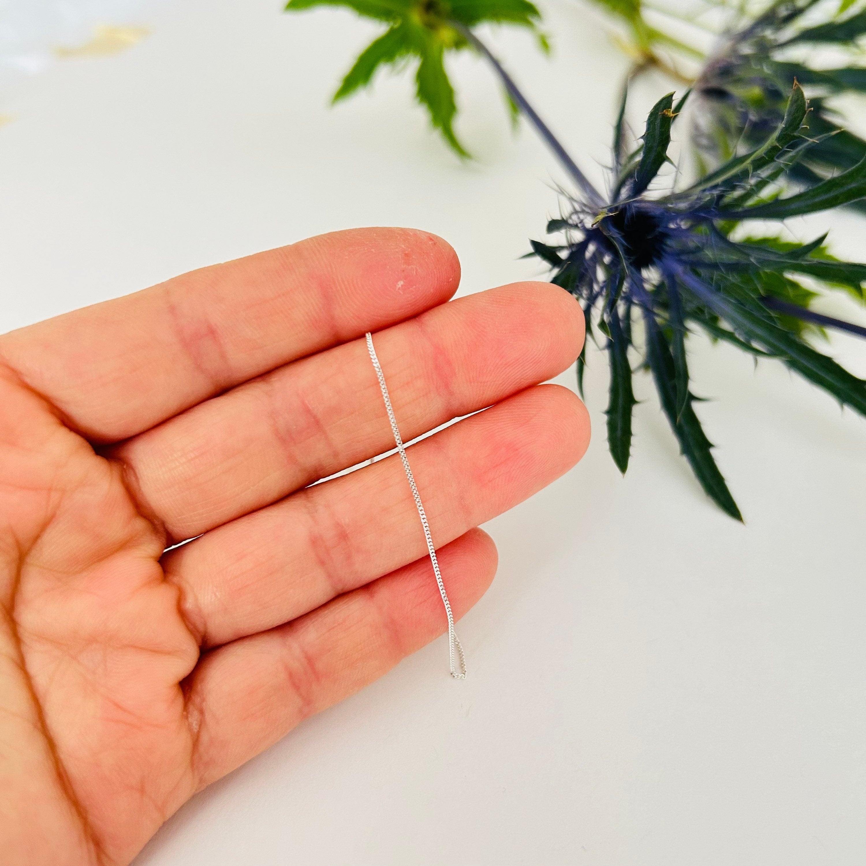 silver curb chain 0.9mm - KIA Jewelry Chains Toronto