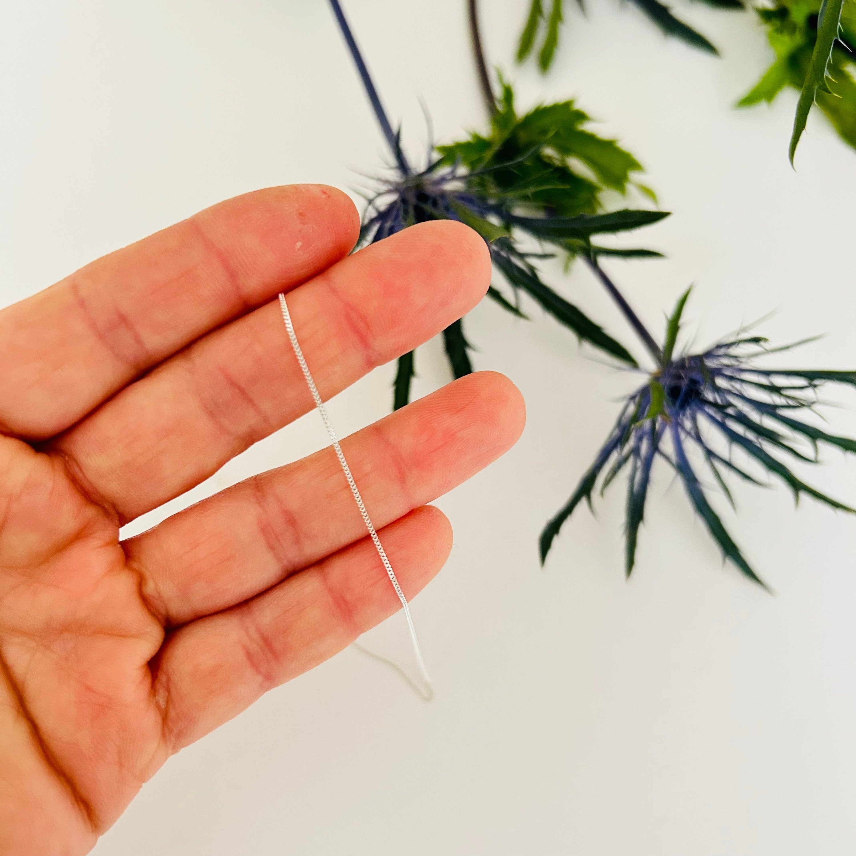 silver curb chain 0.9mm - KIA Jewelry Chains Toronto